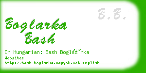 boglarka bash business card